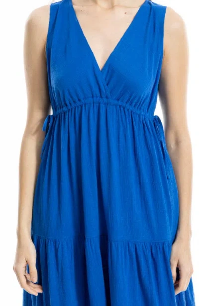 Max Studio V-neck Sleeveless Tiered Maxi Dress
