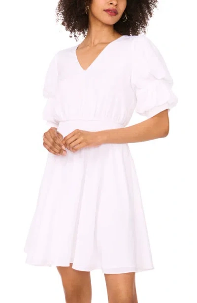 1.state Puff Sleeve Smocked Waist Dress
