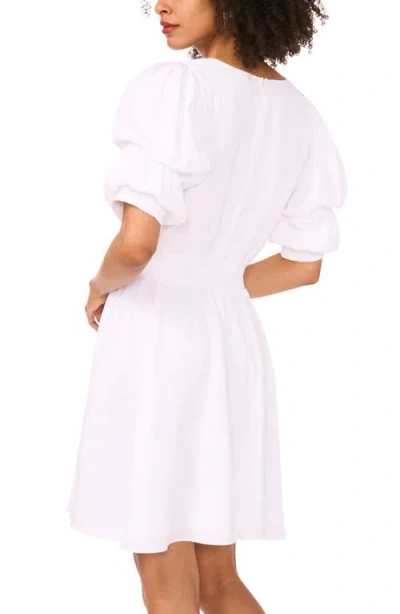 1.state Puff Sleeve Smocked Waist Dress
