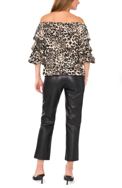 VINCE CAMUTO VINCE CAMUTO ANIMAL OFF THE SHOULDER TOP 