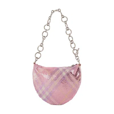 Burberry Eve Wallet On Chain - Metal - Pink