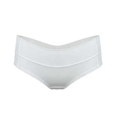 Monique Morin Lingerie Women's White Core Low Rise Hipster Crystal