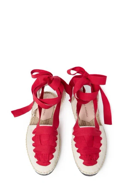 Loeffler Randall Wilson Ankle Wrap Espadrille In Red