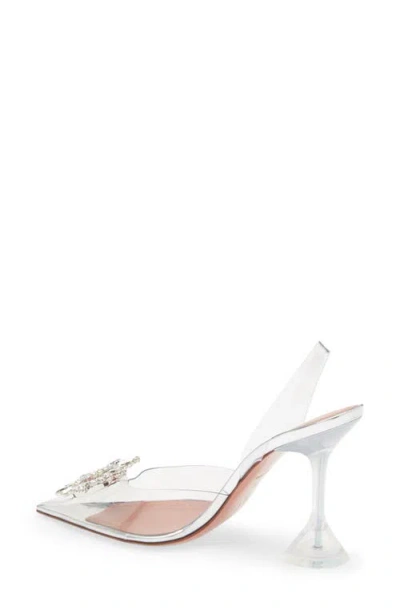 Amina Muaddi Begum Transparent Pointed Toe Slingback Pump