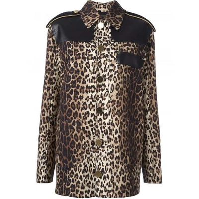 Shop Givenchy Leopard Print Grain De Poudre Jacket