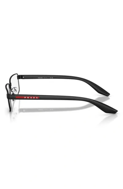 Prada Linea Rossa 55mm Rectangular Optical Glasses