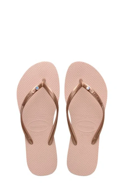 Havaianas Kids Slim Crystal Sw Ii Flip Flop Sandals