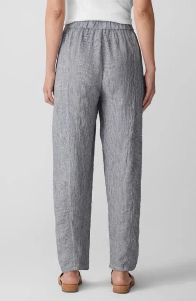 Eileen Fisher Stripe Organic Linen Lantern Pants
