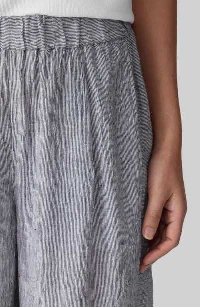 Eileen Fisher Stripe Organic Linen Lantern Pants