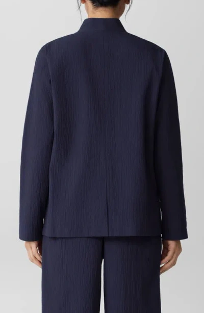 Eileen Fisher Crinkled Stretch Organic Cotton Jacket