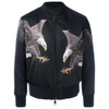 NEIL BARRETT eagle print bomber jacket,BSP222SB120C