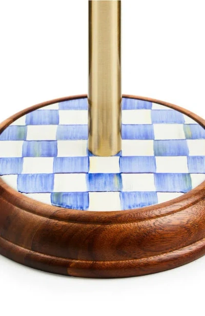 Mackenzie-childs Mackenzie Childs Royal Check Wood Paper Towel Holder