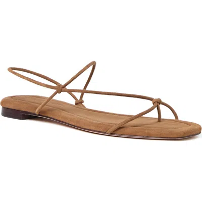 Loeffler Randall Eleanor Strappy Flat Sandals Cacao
