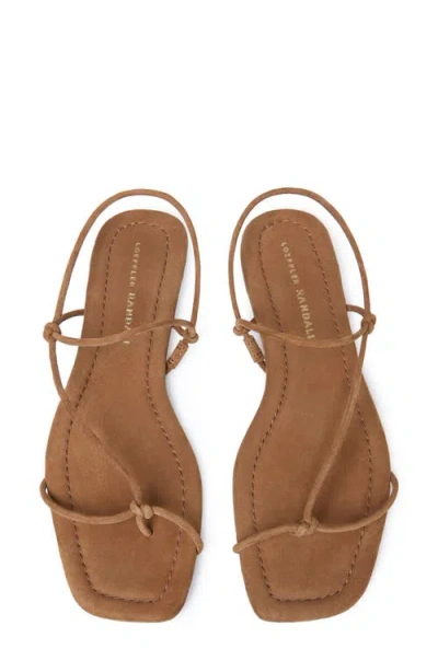 Loeffler Randall Eleanor Strappy Flat Sandals Cacao