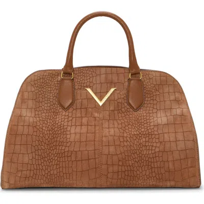 Vince Camuto Tasha Croc Embossed Leather Satchel