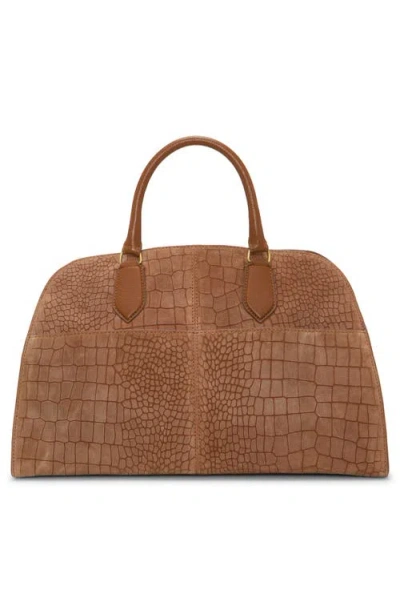 Vince Camuto Tasha Croc Embossed Leather Satchel
