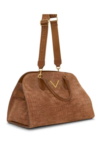 Vince Camuto Tasha Croc Embossed Leather Satchel