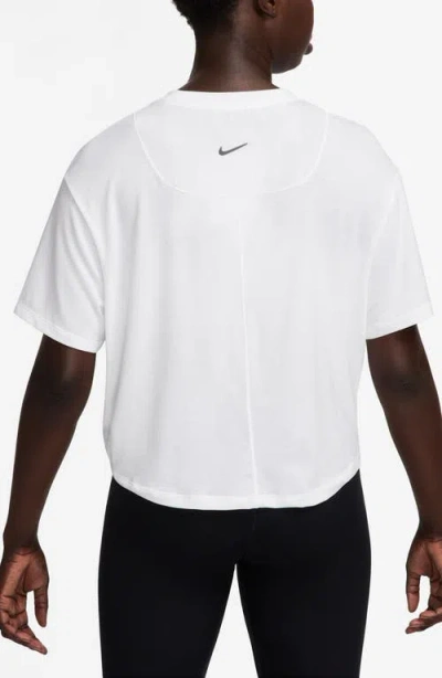 Nike One Relaxed Dri-fit Crop Top In White