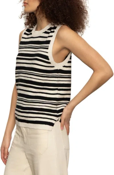 Sanctuary Stripe Sleeveless Cotton Sweater