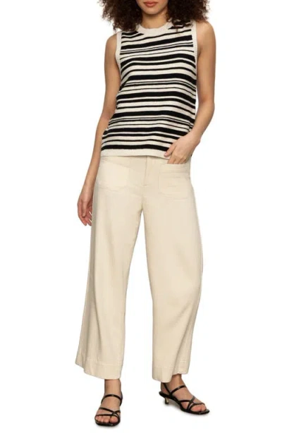 Sanctuary Stripe Sleeveless Cotton Sweater