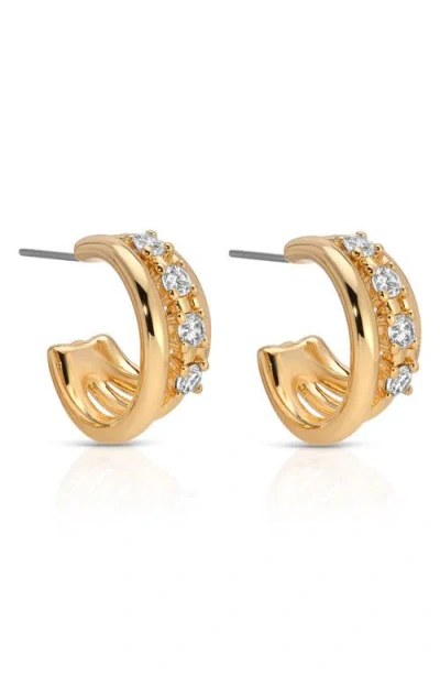 Ettika Mini Gleam Cubic Zirconia Hoop Earrings