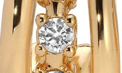 Ettika Mini Gleam Cubic Zirconia Hoop Earrings