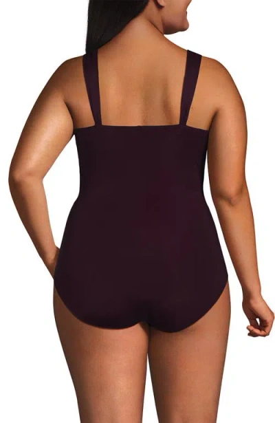 Lands' End Dd-cup Slender Suit Grecian Low Leg One Piece Swimsuit