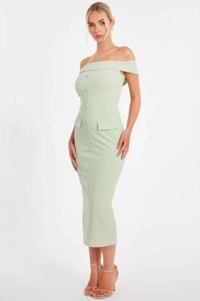 Quiz Scuba Crepe Button Front Maxi Dress