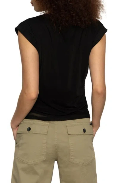 Sanctuary Charisma Dolman Mesh Tee In Black