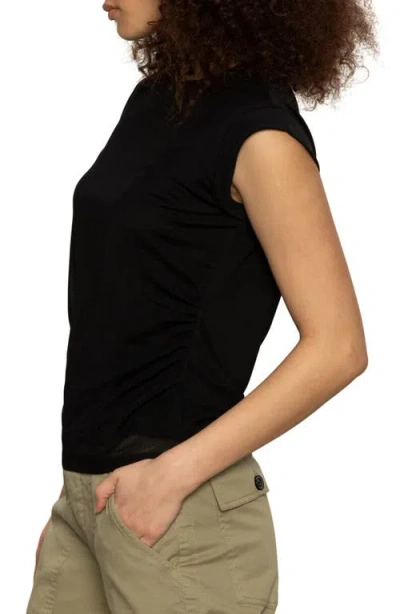 Sanctuary Charisma Dolman Mesh Tee In Black