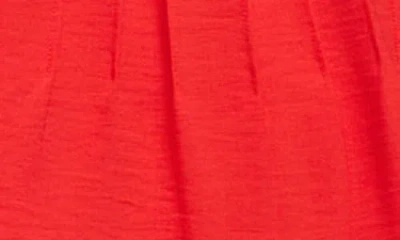 Ramy Brook Araceli Flutter Sleeve Smocked Mini Dress In Red