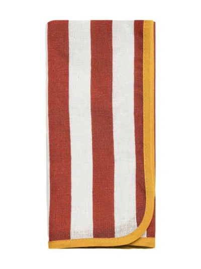 La Doublej Set Of 2 Large Riviera Mattone Napkins