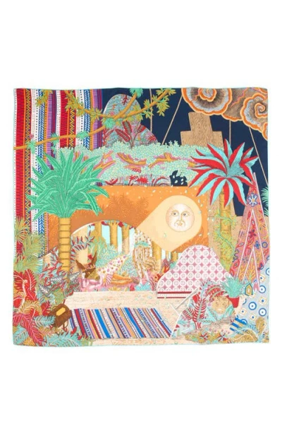 Viens Avec Moi Full Moon Large Silk Scarf