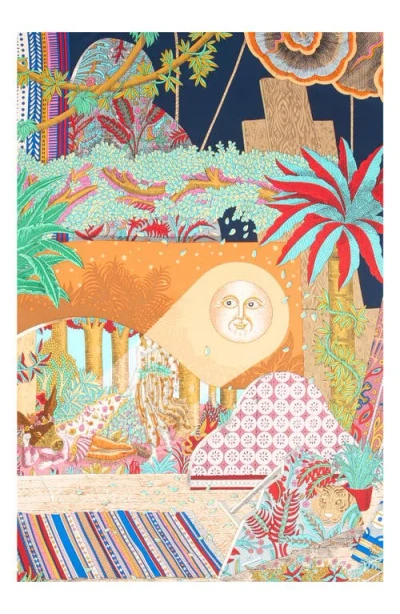 Viens Avec Moi Full Moon Large Silk Scarf
