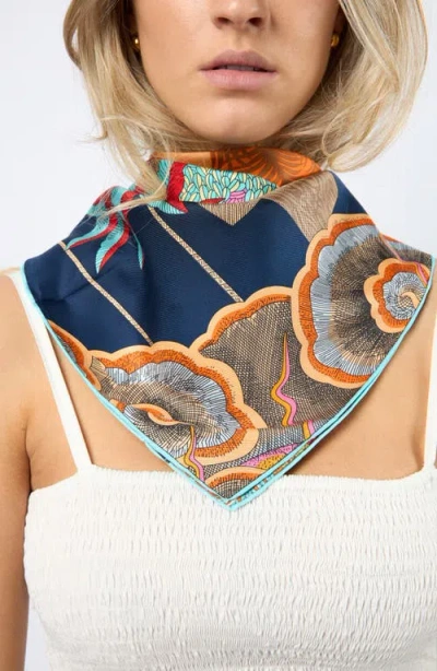 Viens Avec Moi Full Moon Large Silk Scarf