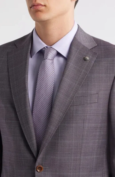 Jack Victor Esprit Regular Fit Burgundy Plaid Super 120s Wool Suit