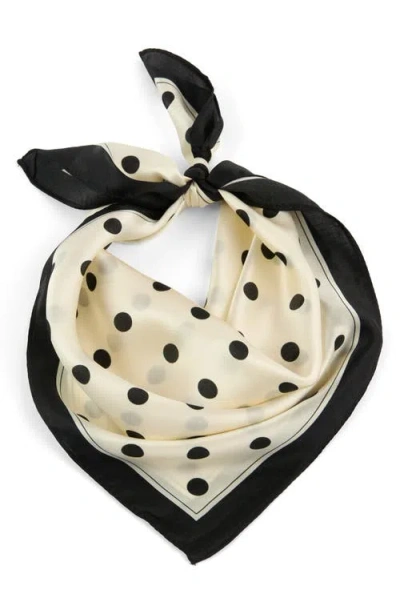 Viens Avec Moi Polka Dot Mini Silk Square Scarf
