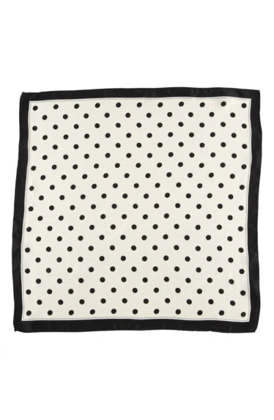 Viens Avec Moi Polka Dot Mini Silk Square Scarf