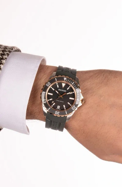 Balmain Ophrys Rubber Strap Watch, 42.5mm