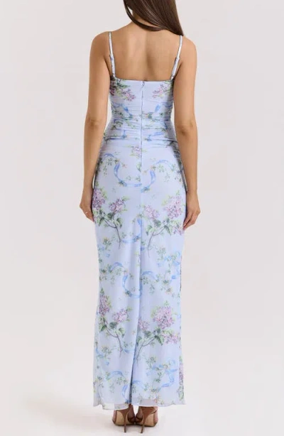 House Of Cb Lini Corset Chiffon Gown