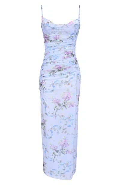 House Of Cb Lini Corset Chiffon Gown