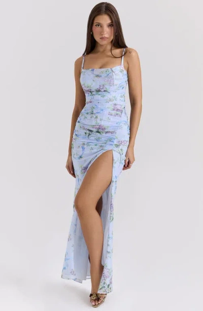 House Of Cb Lini Corset Chiffon Gown