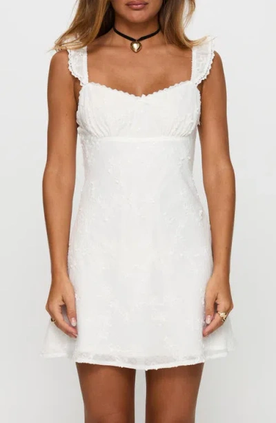 Princess Polly Beacall Embroidered Lace Trim Cotton Mini Sundress