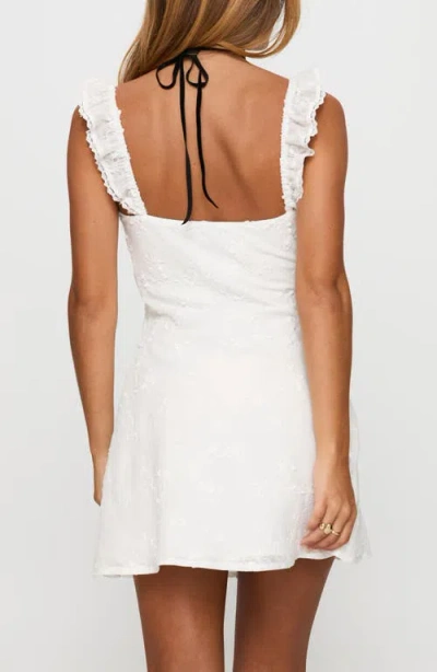 Princess Polly Beacall Embroidered Lace Trim Cotton Mini Sundress