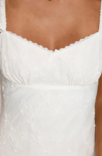 PRINCESS POLLY PRINCESS POLLY BEACALL EMBROIDERED LACE TRIM COTTON MINI SUNDRESS 