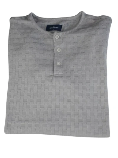 Ledger & Ford Grey Folsom Basketweave Henley
