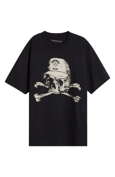 Overnight Angel Crew Skull Cap Oversize Cotton Graphic T-shirt