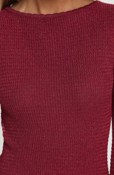 PRINCESS POLLY PRINCESS POLLY RHAPSODY BACK CUTOUT LONG SLEEVE KNIT MINIDRESS 
