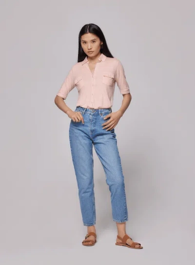 Majestic Filatures Stretch Linen 3/4 Sleeve Pocket Shirt