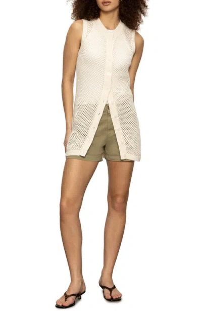 Sanctuary Open Stitch Longline Cotton Vest